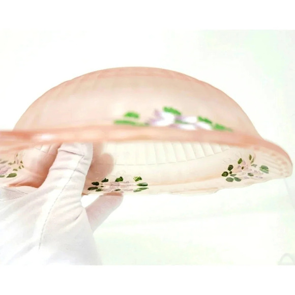 Vintage Anchor Hocking Mayfair Open Rose Pink Satin Small Bowl - Picture 3 of 10